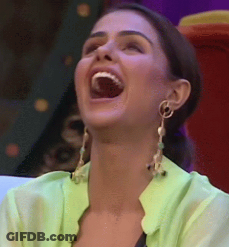 Woman With Earrings Laughing Open Mouth GIF