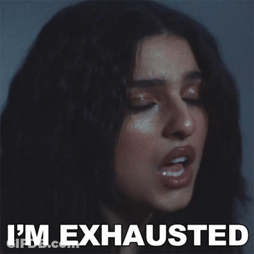 Woman With Exhausted Words GIF