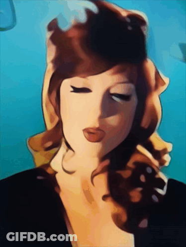 Woman With Eyes Closed And Hair In Bun GIF