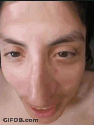 Woman With Eyes Closed And Mouth Open GIF