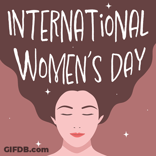 Woman With Eyes Closed International Women's Day GIF