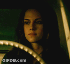 Woman With Eyes Closed Looking Out Window GIF