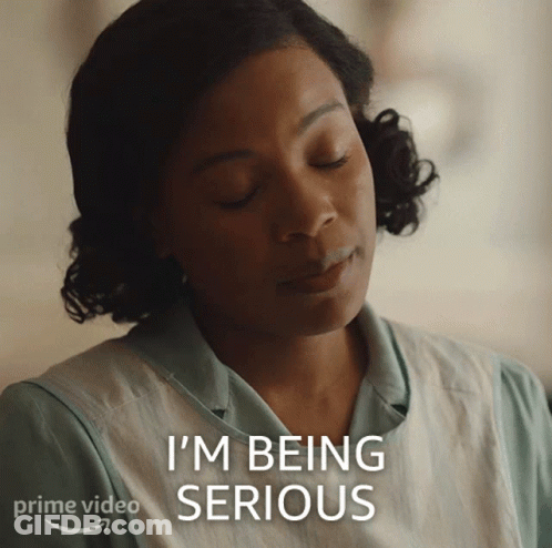 Woman With Eyes Closed Saying Im Serious GIF