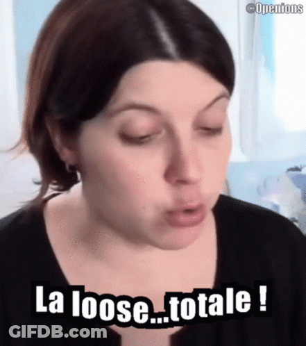 Woman With Eyes Closed Saying La Loose Totale GIF