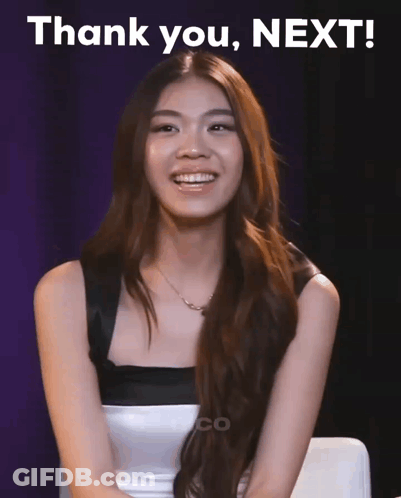 Woman With Eyes Closed Smiling Thank You Next GIF