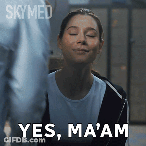 Woman With Eyes Closed Yes Ma'am GIF