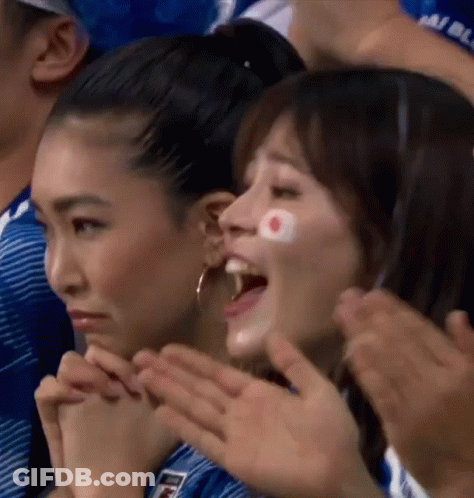 Woman With Flag On Face Applauding GIF