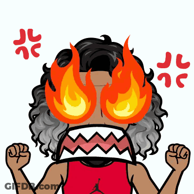 Woman With Flames In Eyes GIF