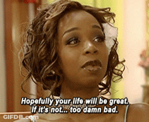 Woman With Flower In Hair Saying Hopefully Your Life Will Be Great GIF