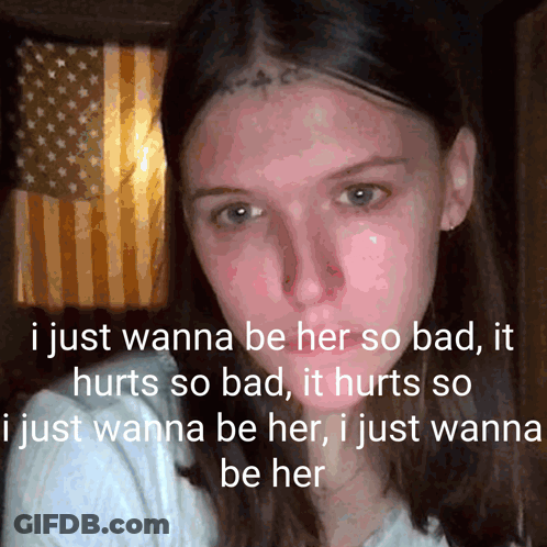 Woman With Forehead Tattoo Says I Just Wanna Be Her GIF