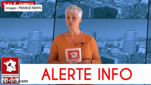 Woman With France News Alerte Info Screen GIF