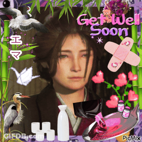 Woman With Get Well Soon GIF