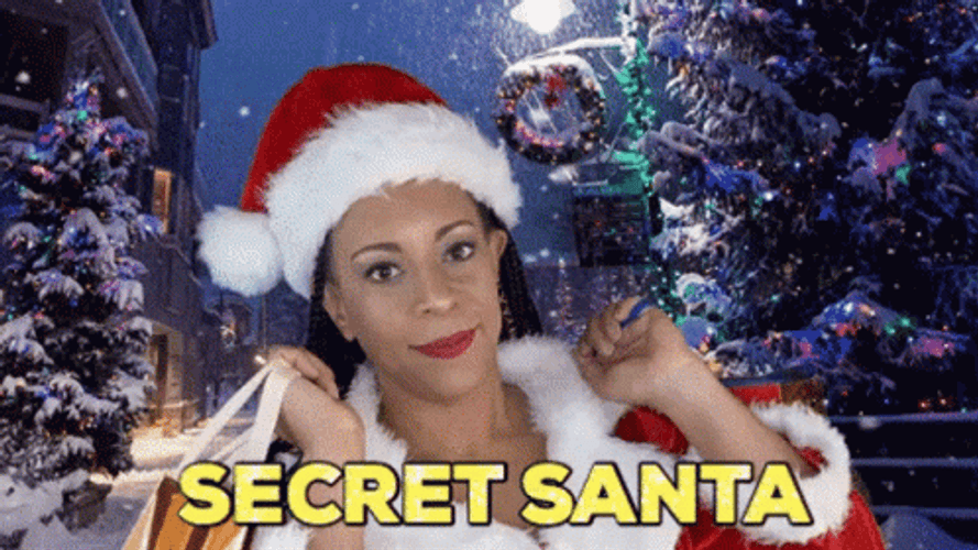 Woman With Gifts Secret Santa GIF