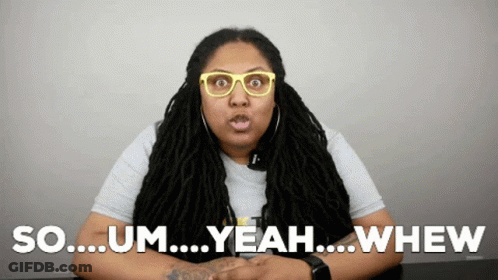 Woman With Glasses And Dreadlocks Saying So GIF
