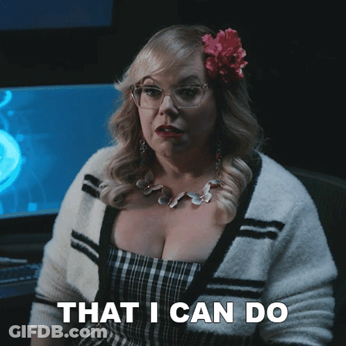 Woman With Glasses And Flower Says That I Can Do GIF