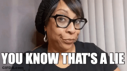 Woman With Glasses And Hat Smiling Saying You Know That's A Lie GIF