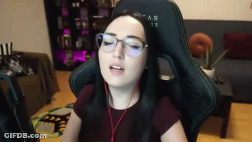 Woman With Glasses And Headphones Gaming GIF
