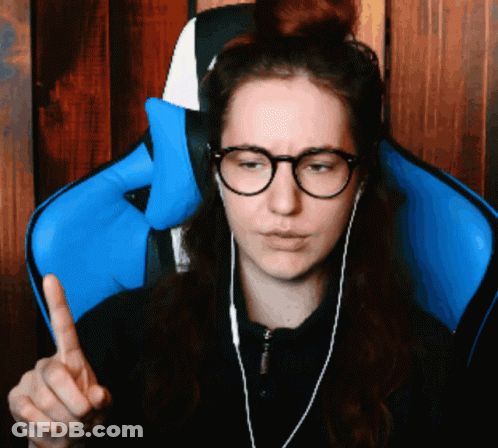 Woman With Glasses And Headphones Giving Middle Finger GIF