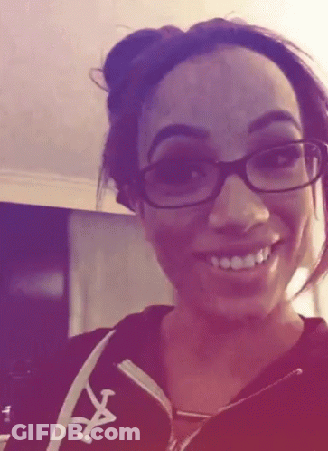 Woman With Glasses And Letter A Sweatshirt GIF