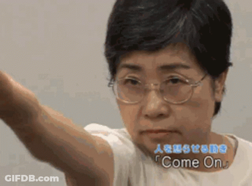 Woman With Glasses And White Shirt Saying Come On GIF