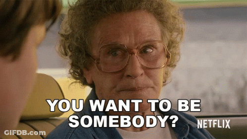 Woman With Glasses Asking If She Wants To Be Somebody On Netflix GIF