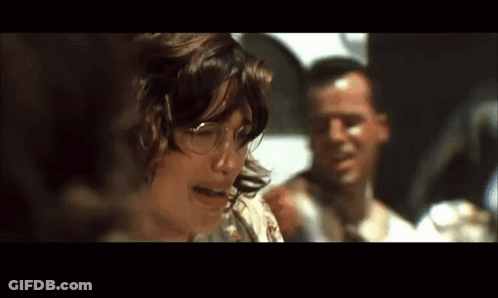 Woman With Glasses Crying Man Watching GIF