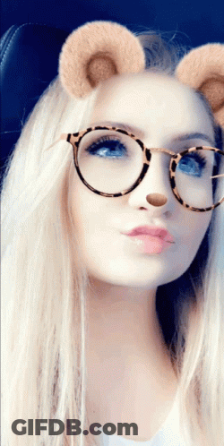 Woman With Glasses Fake Nose And Ears GIF