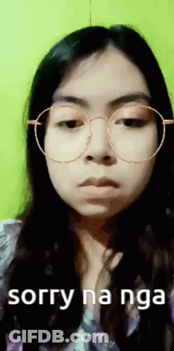 Woman With Glasses Funny Face Sorry Na Nga GIF