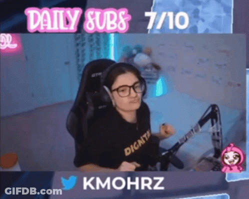 Woman With Glasses Headphones Microphone Daily Subs 7/10 GIF