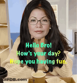 Woman With Glasses Hello Bro How's Your Day GIF