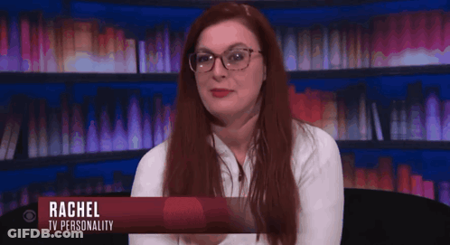 Woman With Glasses Named Rachel GIF