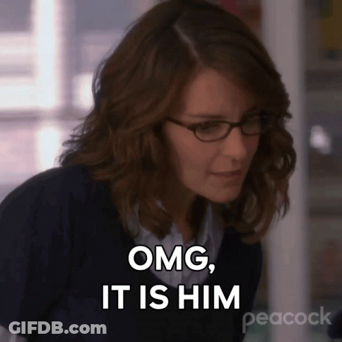 Woman With Glasses Omg It Is Him Peacock GIF