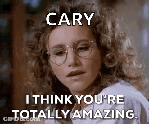 Woman With Glasses Saying Cary I Think You're Totally Amazing GIF