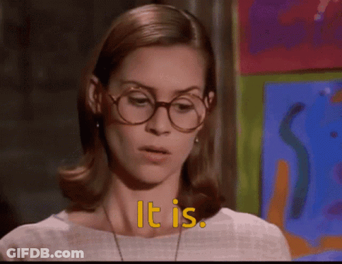 Woman With Glasses Saying It GIF