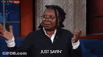 Woman With Glasses Saying Just Sayin GIF