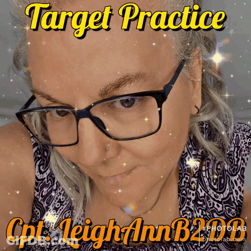 Woman With Glasses Saying Target Practice GIF