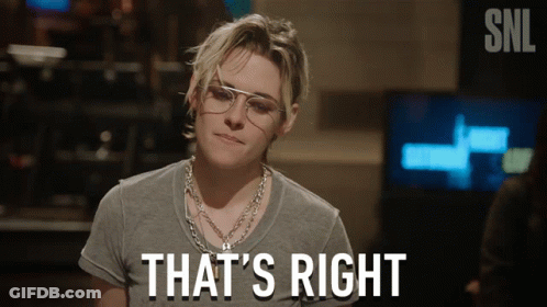 Woman With Glasses Saying That's Right GIF