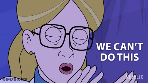 Woman With Glasses Saying We Can't Do This GIF