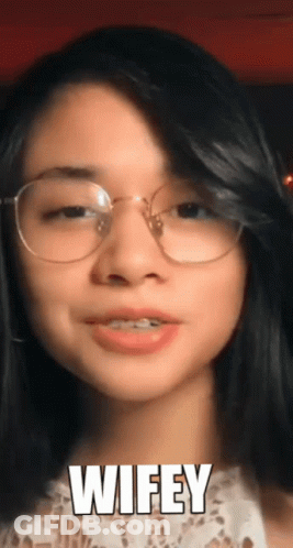 Woman With Glasses Saying Wifey GIF