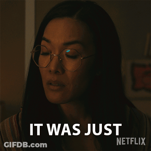 Woman With Glasses Saying You And Me GIF