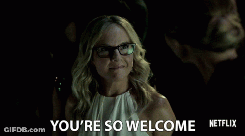 Woman With Glasses Saying Youre Welcome Netflix GIF