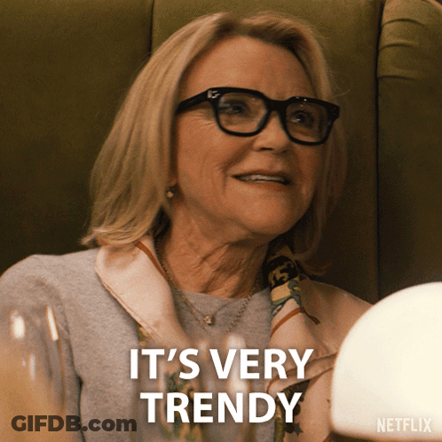 Woman With Glasses Says It's Very Trendy Netflix GIF