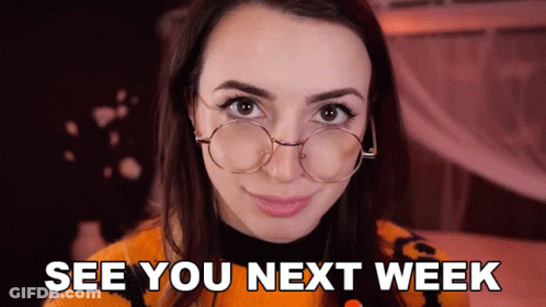 Woman With Glasses Says See You Next Week GIF