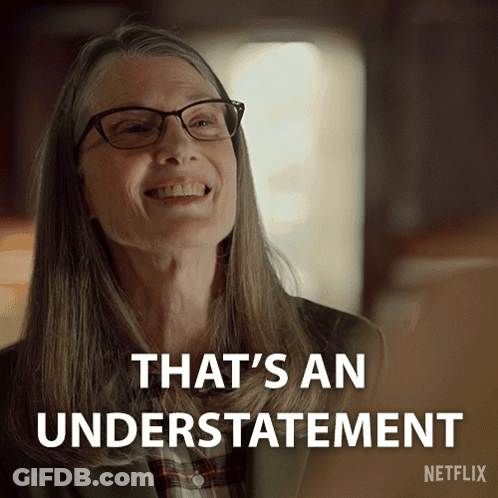 Woman With Glasses Says That's An Understatement On Netflix GIF