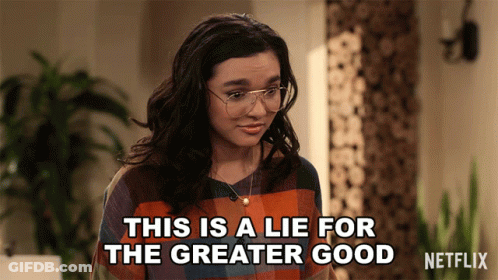 Woman With Glasses Says This Lie For Greater Good Netflix GIF