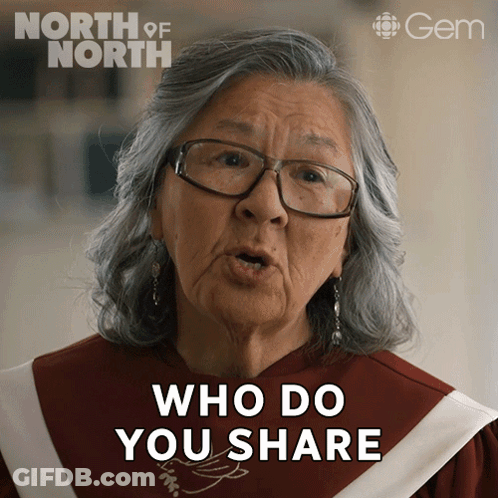 Woman With Glasses Says Who Do You Share North Of North GIF