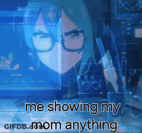Woman With Glasses Showing Mom GIF