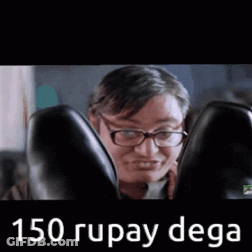 Woman With Glasses Sitting In Chair 150 Rupay Dega GIF
