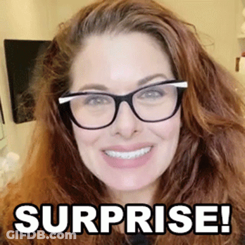 Woman With Glasses Surprised GIF