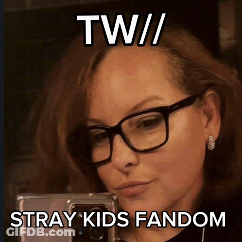 Woman With Glasses Taking Selfie Saying Tw Stray Kids Fandom GIF